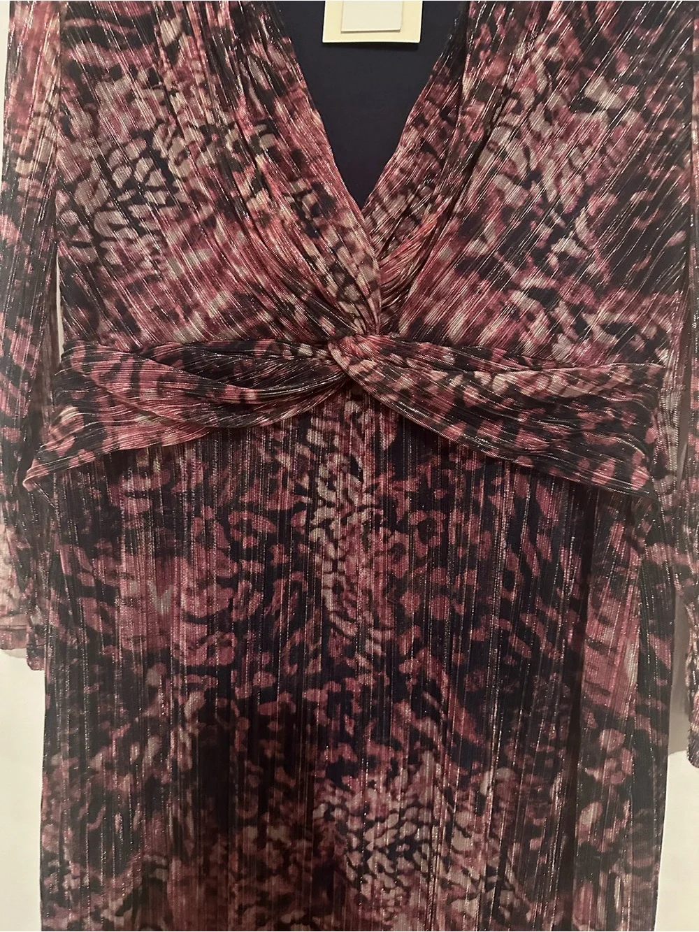 Anne Klein Lotus Pink Multi Wrap Dress